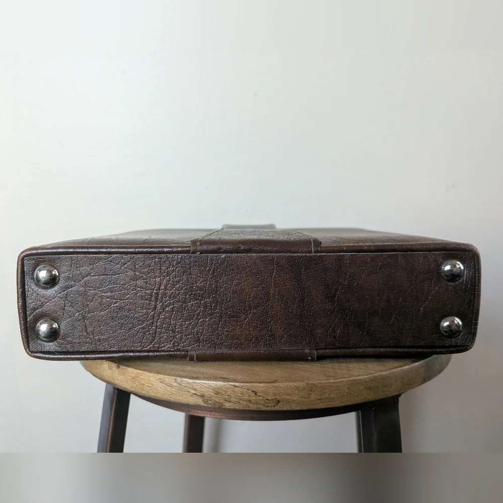 VINTAGE Polaroid SX-70 Leather System Case, Dark Brown Leather